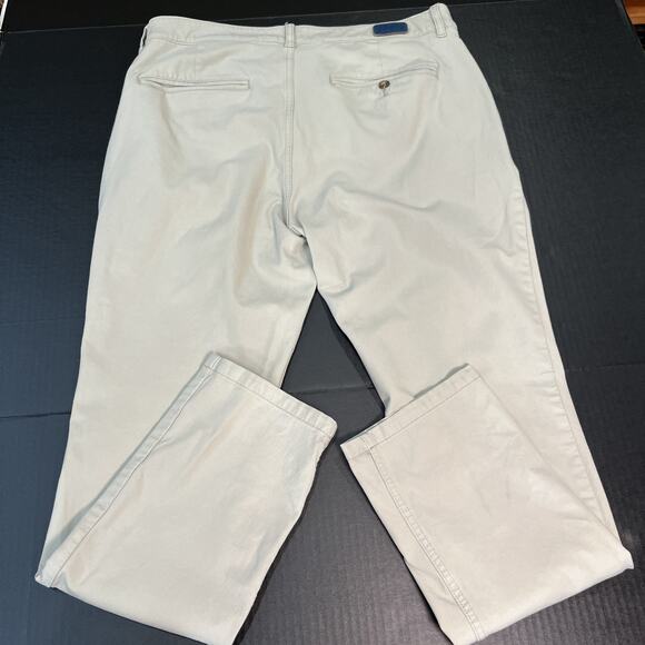 Mugsy Teddys Chino Pants Mens 36x32 Khaki Stretch K6PNLK Slim - minor stain - Picture 5 of 8
